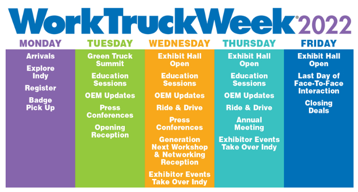Work Truck Week 2022 Schedule