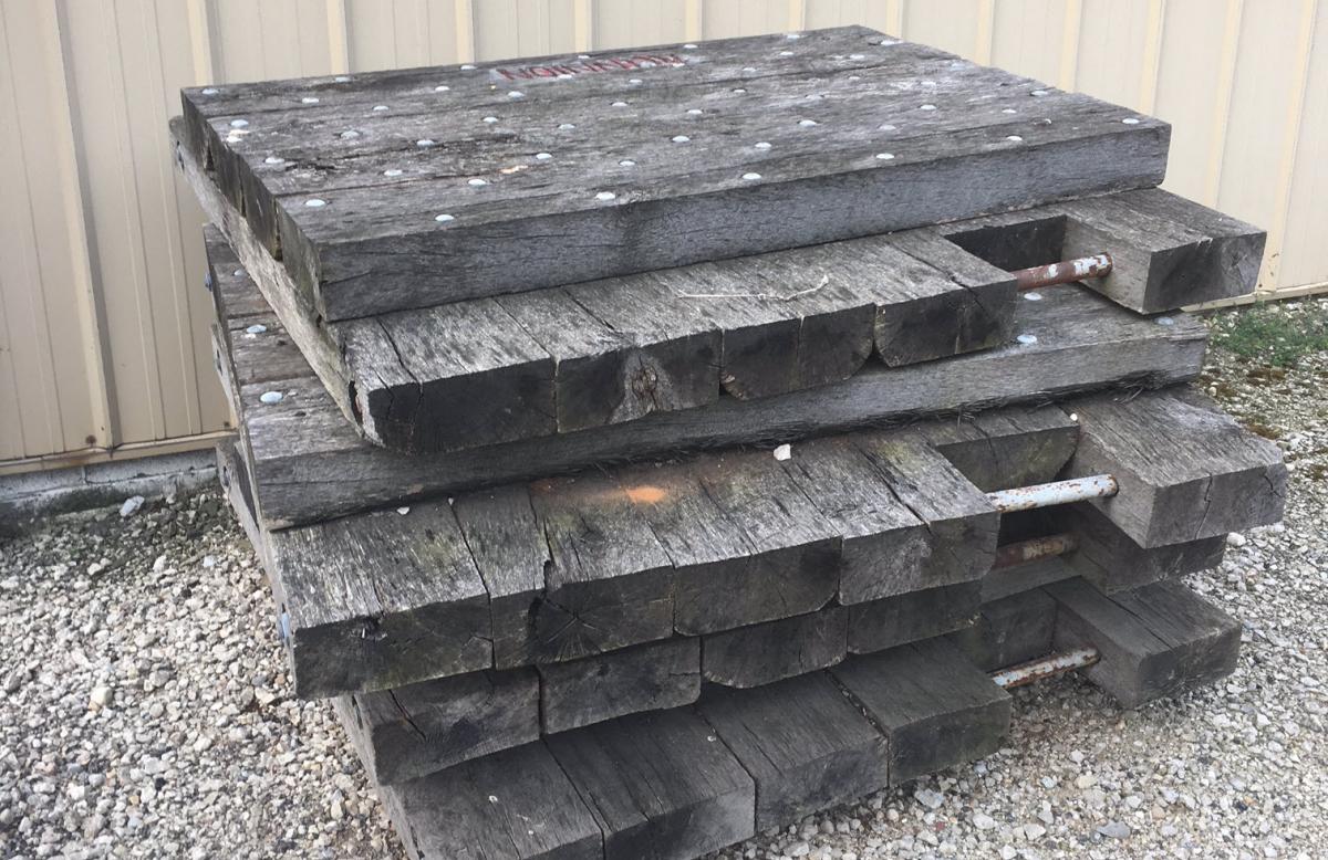 W.W. Timbers 60" x 60" WOOD OUTRIGGER PADS SET OF 4 Runnion