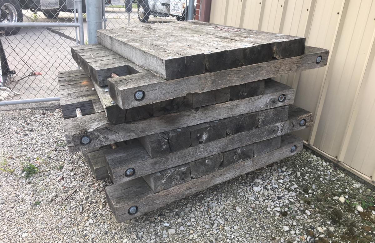 W.W. Timbers 60" x 60" WOOD OUTRIGGER PADS SET OF 4 Runnion